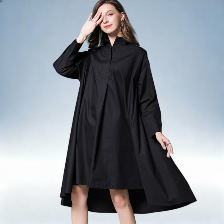 ISABEL — Vestido Camisa Solto em Algodão | Estilo Casual Elegante