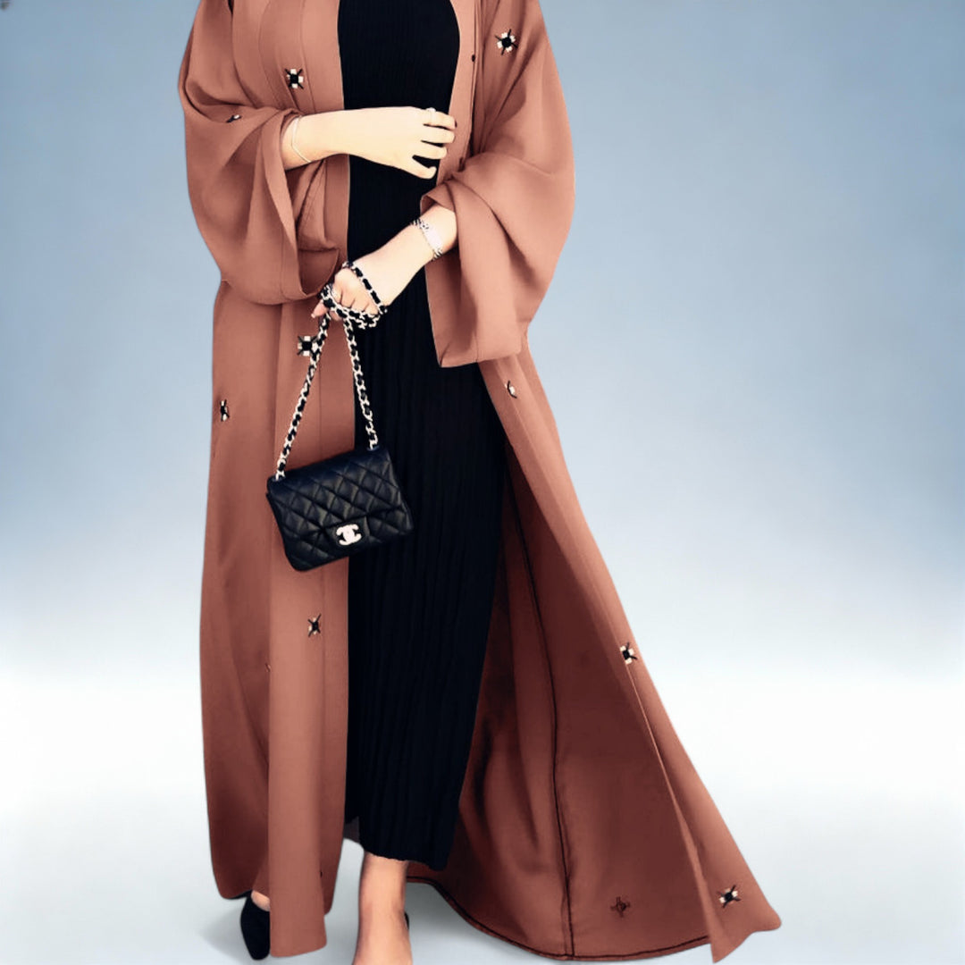 ÉRICA — Vestido Cardigan com Contas Elegante | Charme Sofisticado