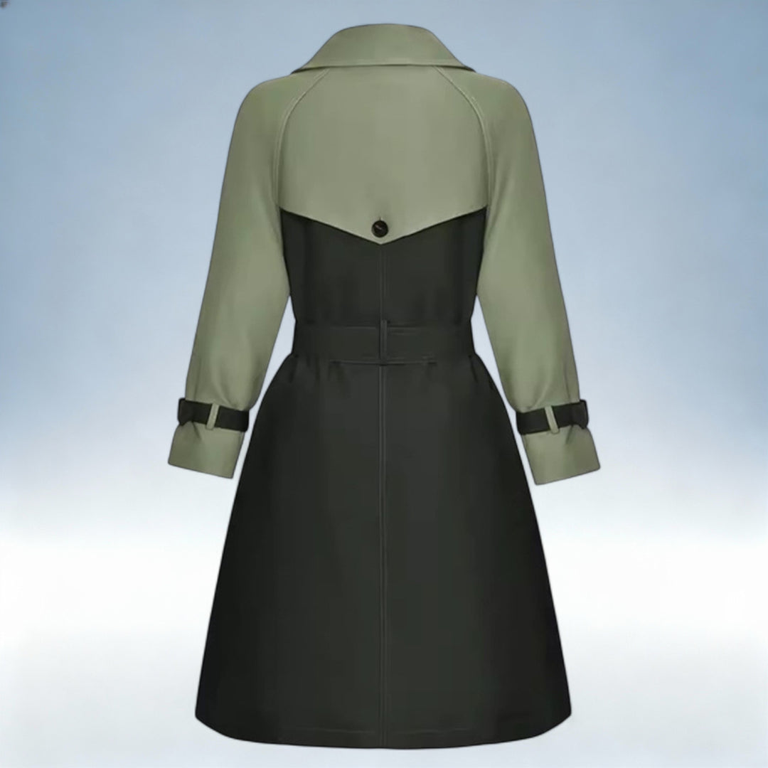 LISBON — Casaco Premium Mid-Length Color Block | Elegância Urbana