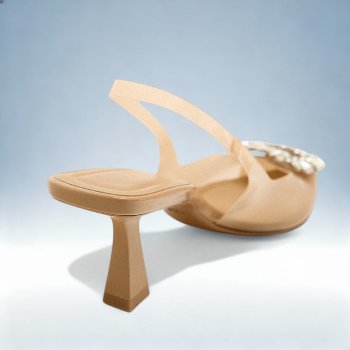 DANIELA — Sandálias de Salto Alto com Strass | Elegância Sofisticada