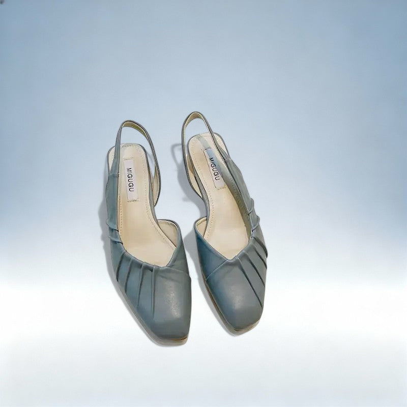 PATRICIA — Sandálias de Salto Alto com Efeito Enrugado | Elegância Sofisticada