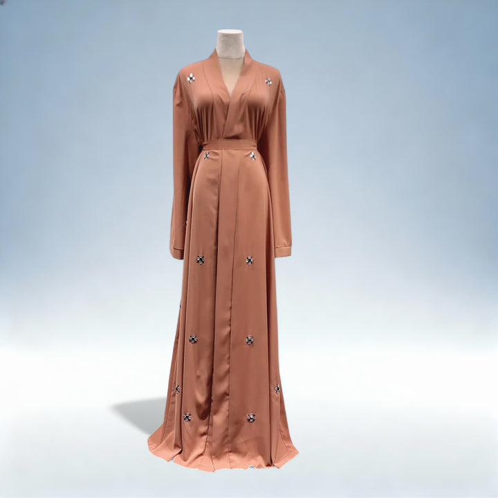 ÉRICA — Vestido Cardigan com Contas Elegante | Charme Sofisticado