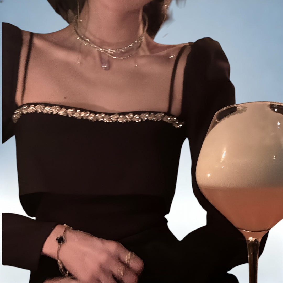 RITA — Vestido Longo de Festa Cintura Alta | Elegância Sofisticada