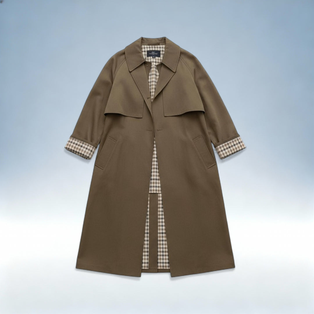 MARIANA — Casaco Trench Longo com Botões | Elegância Clássica