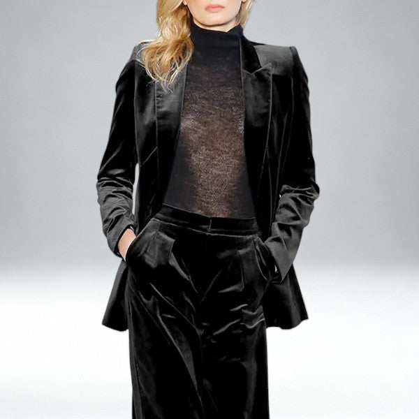 ELENA — Conjunto de veludo elegante