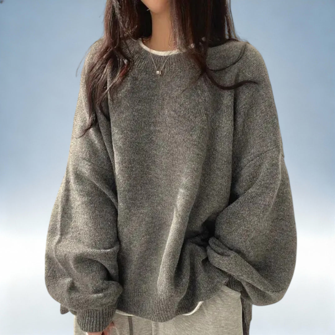 LENA — Camisola Oversized em Malha Premium | Conforto Elegante